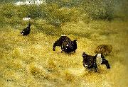 bruno liljefors orrspel i mossen oil painting